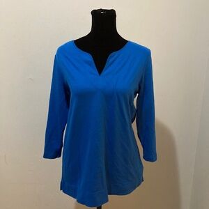 LL Bean Women’s Royal Blue V-Neck Top
